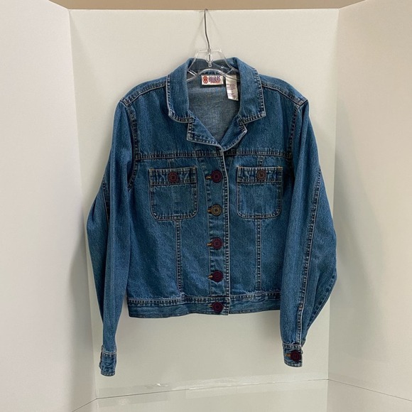 bill blass Jackets & Blazers - Vintage Bill Blass Jeans Jacket classic 100% cotton blue denim ladies size L